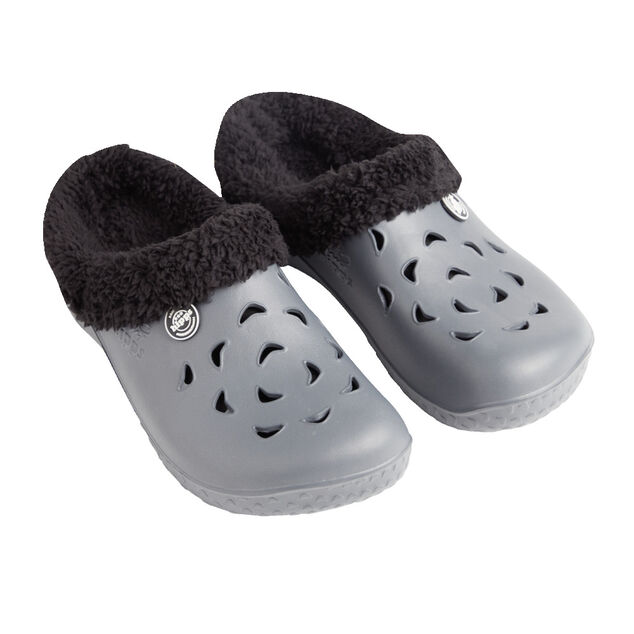 Sabots Hipps homme fourr&eacute;s gris et noirs 42/43