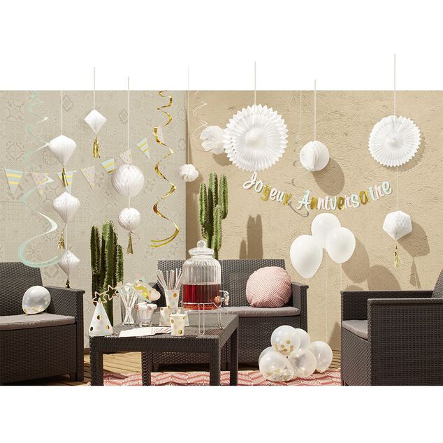 Ballon blanc en latex x 20
