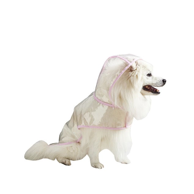 Manteau de pluie imperm&eacute;able transparent pour chien - Taille S