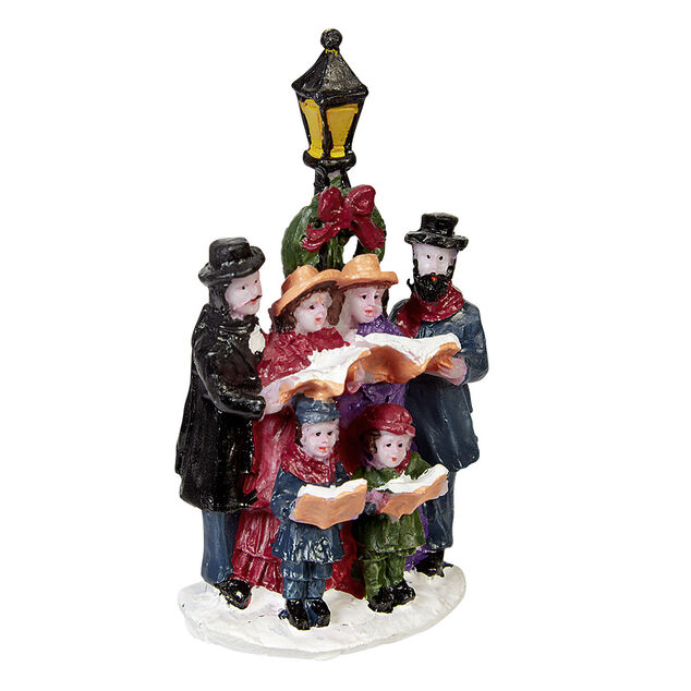 Figurine de No&euml;l pour village miniature x9