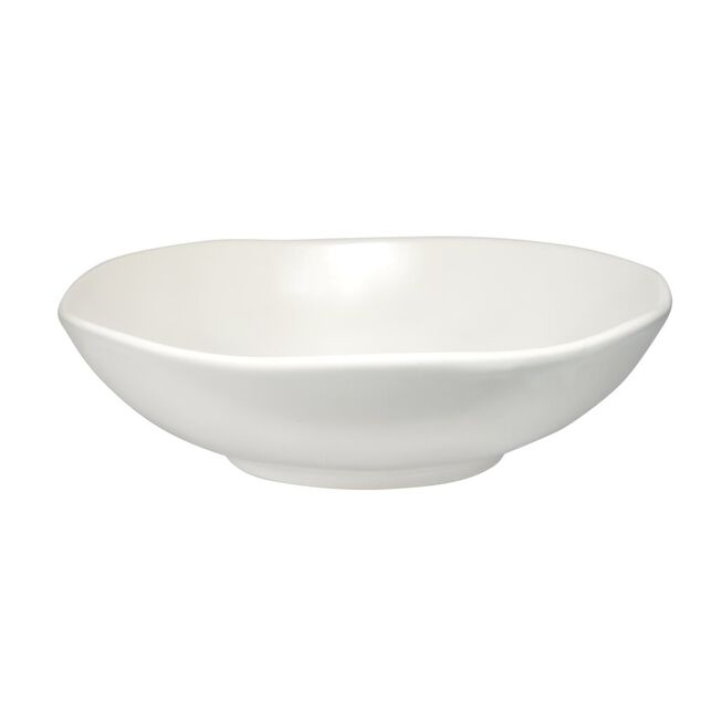 Assiette creuse forme organique c&eacute;ramique blanche &Oslash;20cm