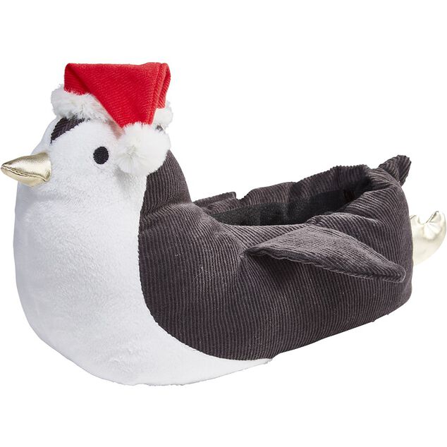 Chaussons pingouin avec bonnet de noel pour femme du 36 au 41