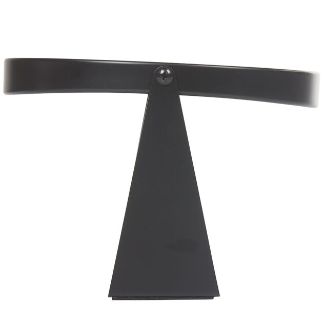 Miroir ovale &agrave; poser m&eacute;tal noir