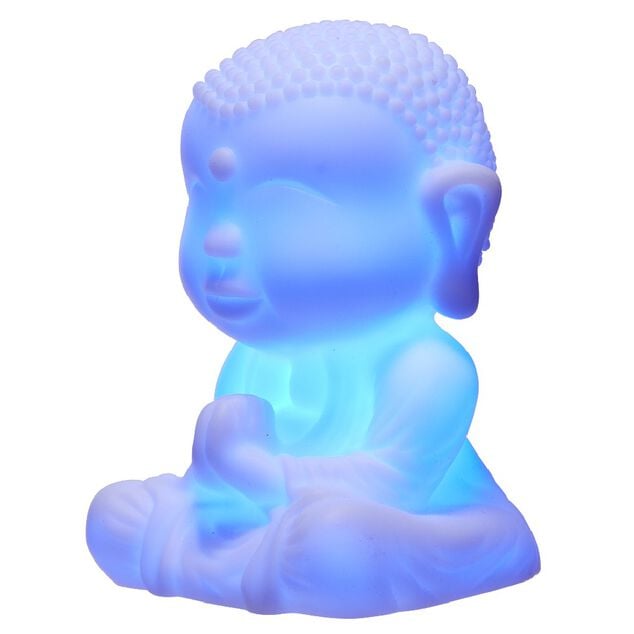 Bouddha lumineux silicone blanc