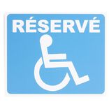 Plaque signalétique "Réservé, mobilité réduite" - 24x20 cm