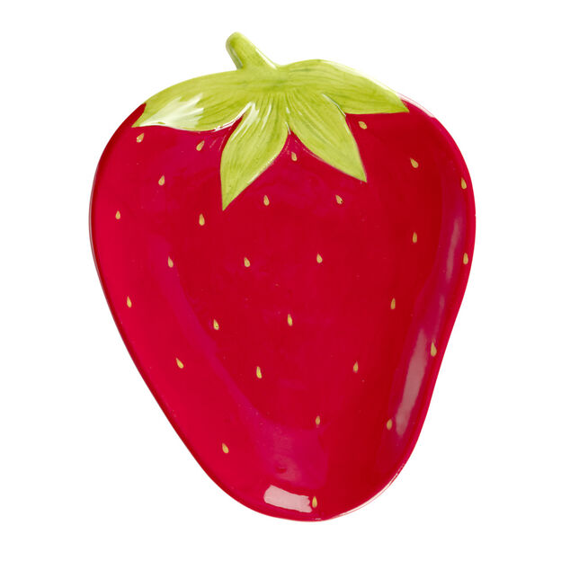 Plat forme fraise dolomite rouge 23x18xH2,5cm