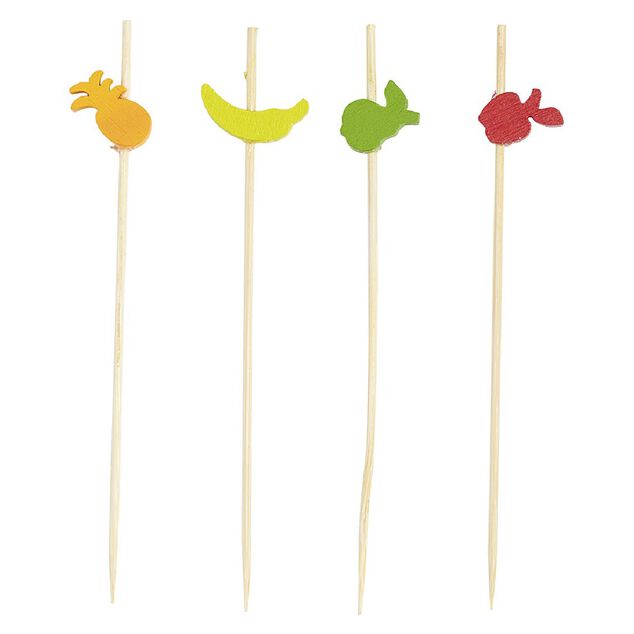 Pique à cocktail fruits d'été x30
