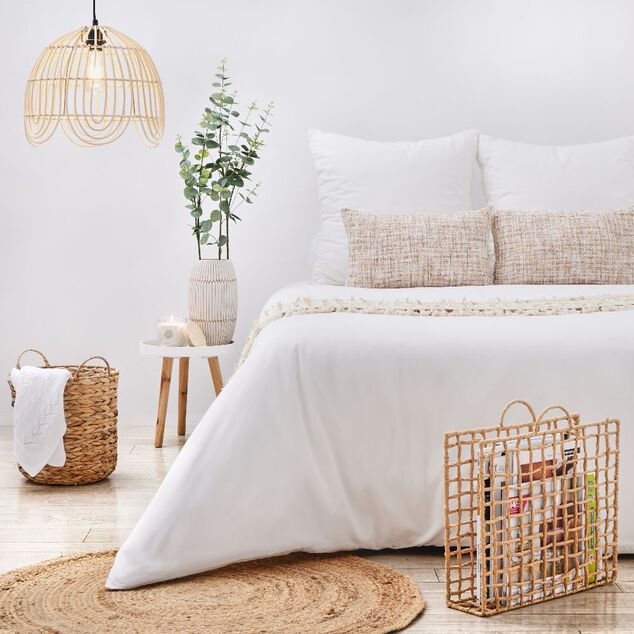 Porte-magazine effet osier L39X10 cm