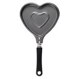 Po&ecirc;le &agrave; pancake forme coeur gris et noir L15cm
