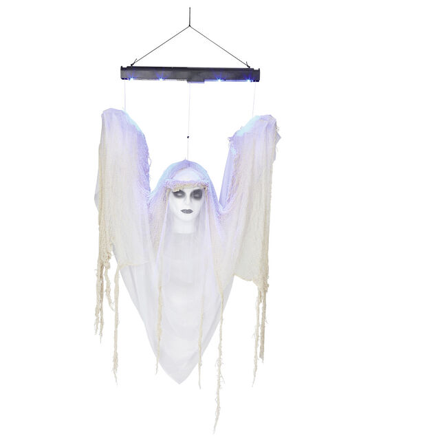 Dame blanche anim&eacute;e lumi&egrave;re et son d&eacute;coration Halloween
