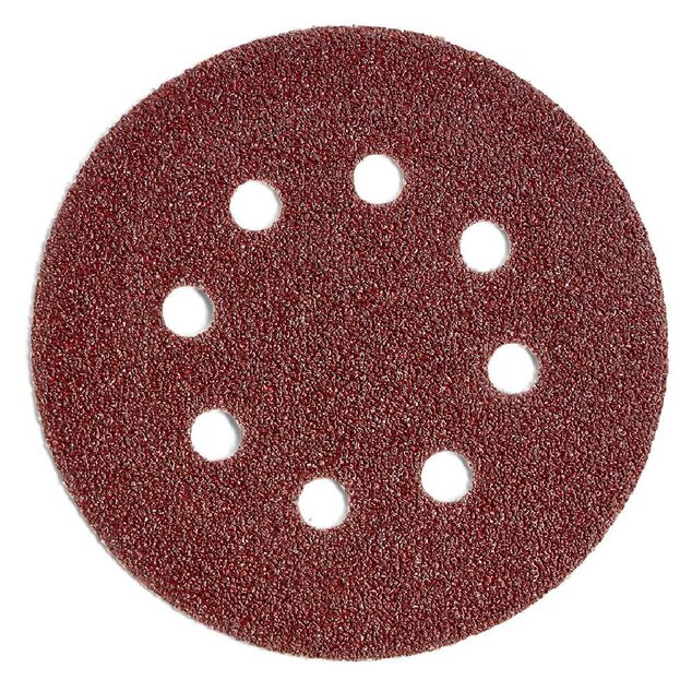 12 disques abrasifs en Corindon pour ponceuses vibrantes - &Oslash;125 mm