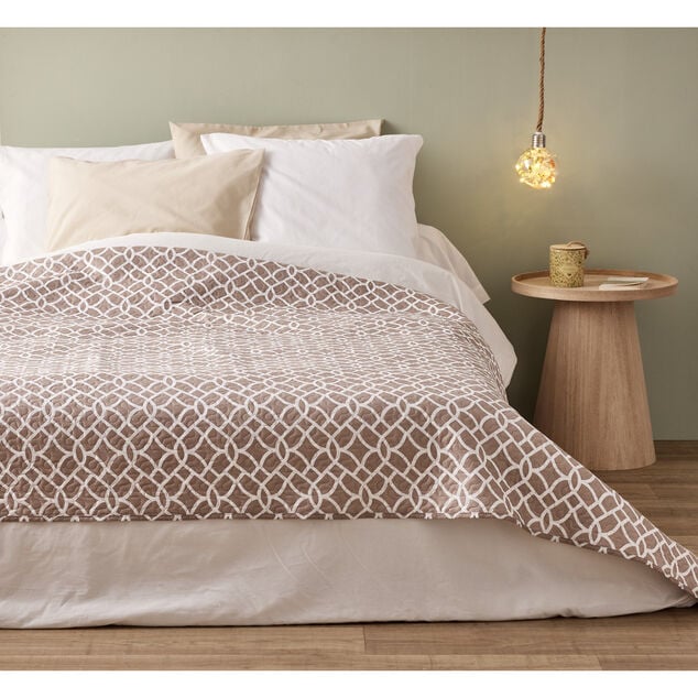 Couvre-lit 220x230cm imprim&eacute; (2 mod&egrave;les)