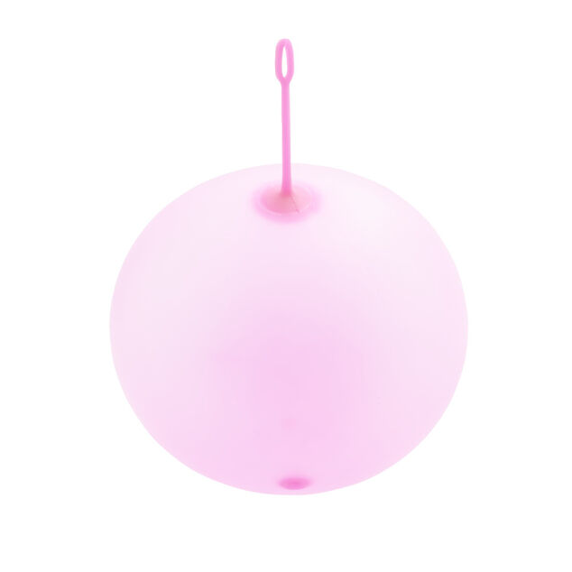 Balle bulle gonflable extensible rose &Oslash;9xH6,5cm