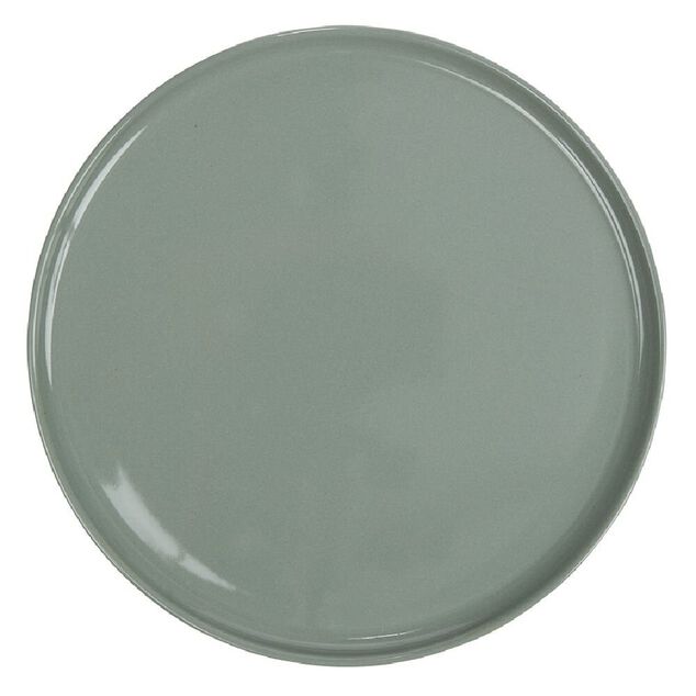 Assiette ronde plate Nordic porcelaine vert