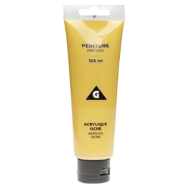 Peinture acrylique jaune ocre