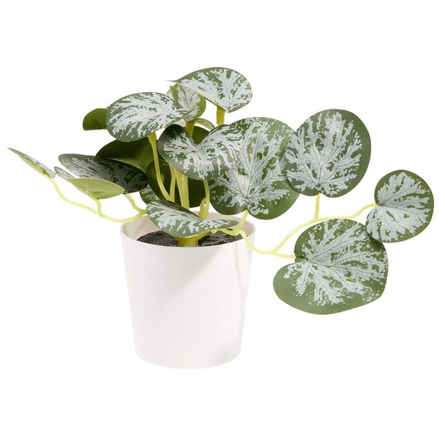 Plante artificielle verte dans pot &Oslash;6xH13cm