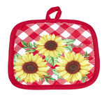 Manique de cuisine orange motifs pois 19x19xm