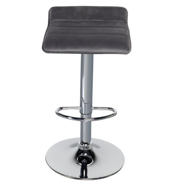 Tabouret de bar Majestik rotatif Gris L.30.5 x P.39.5 x H.63/83.5 cm