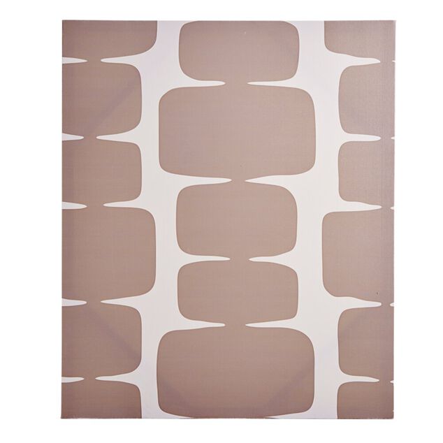Tableau d&eacute;coratif rectangulaire motif abstrait beige et marron 50x60cm (2 mod&egrave;les)