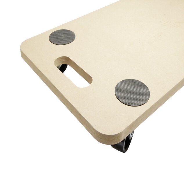 Support &agrave; roulettes en bois 60x30cm charge 150kg