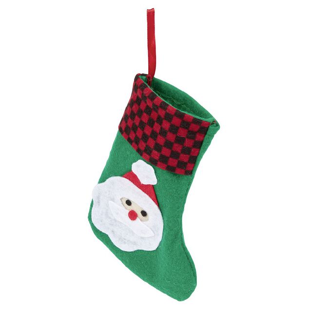 Grande chaussette de Noël en feutre x2