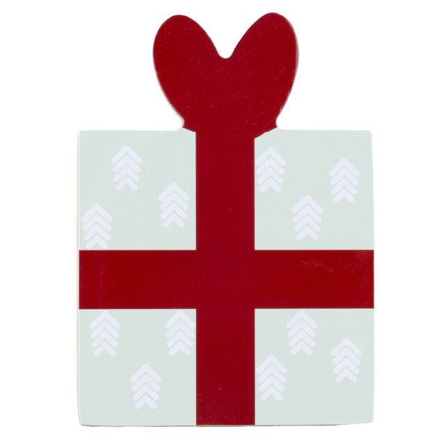 Dessous de verre X4 pcs motif cadeau de No&euml;l li&egrave;ge et papier L10X13X&eacute;p.0,2 cm