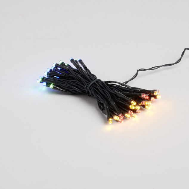Guirlande lumineuse ext&eacute;rieur &agrave; piles 48LED multicolores 3,5m
