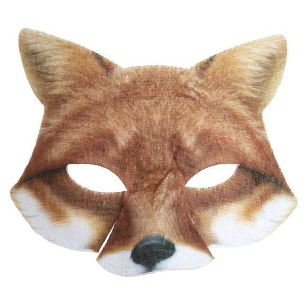 Masque pour adulte imprim&eacute; t&ecirc;te d'animal