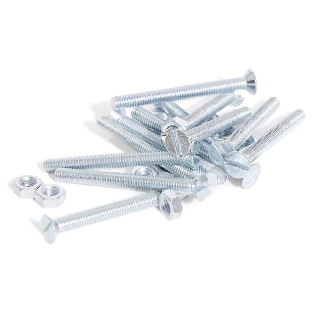12 boulons t&ecirc;te frais&eacute;e acier zingu&eacute; - 4x40 mm
