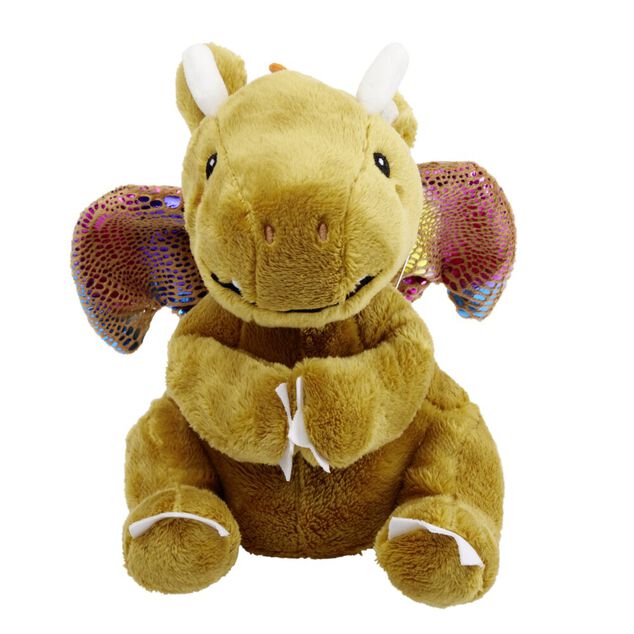Peluche dragon polyester 19x15cm (3 mod&egrave;les)