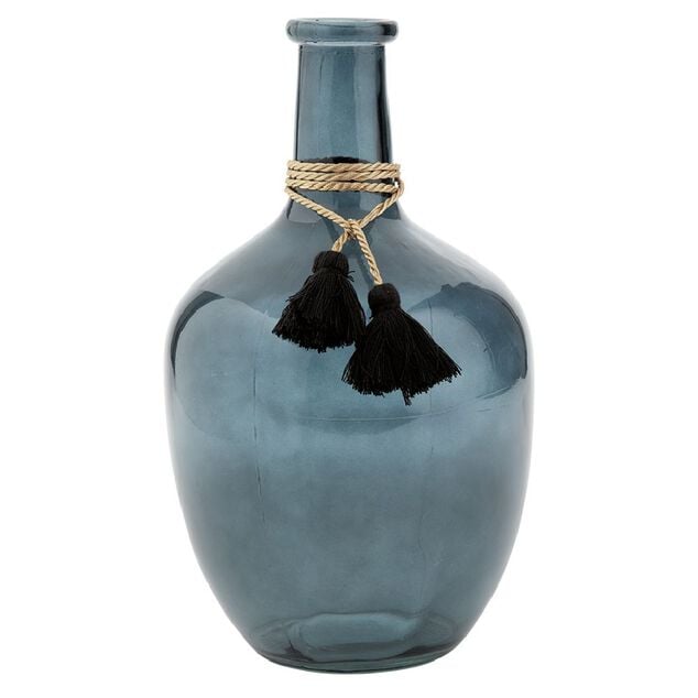 Vase Dame jeanne verre teint&eacute; H.30,5 cm