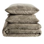 Parure de lit 2 personnes teddy polaire 240x260cm (2 modèles)