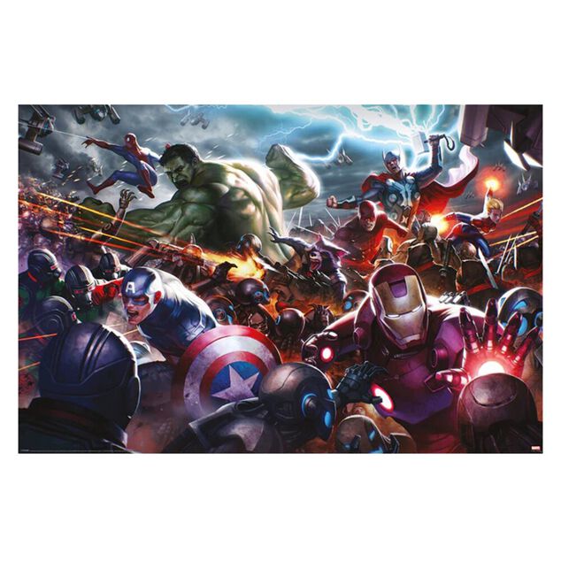 Poster bataille Marvel 91,5x61cm