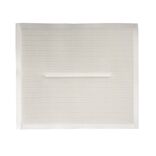 Galette de chaise rectangulaire textil&egrave;ne beige 35x40cm