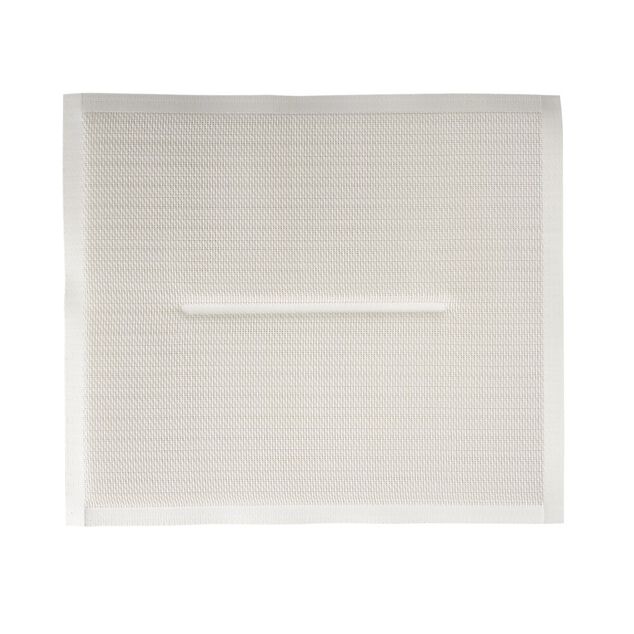 Galette de chaise rectangulaire textil&egrave;ne beige 35x40cm