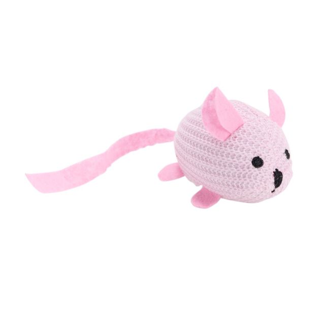 Jouet pour chat souris rose L20cm