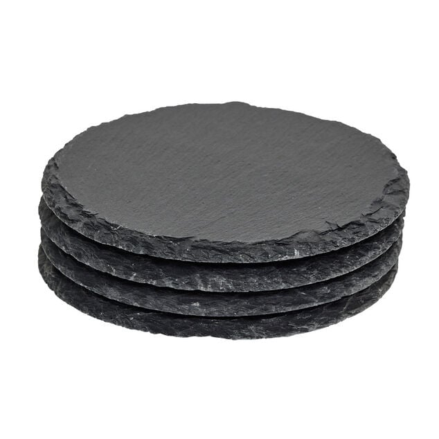 Dessous de verre rond en ardoise &Oslash;10cm