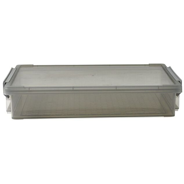 Bo&icirc;te de rangement noir fum&eacute; A4 fermeture clip 4L