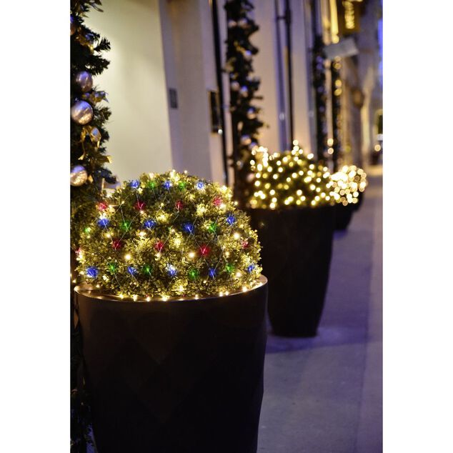 Filet lumineux 100LED multicolore 120x120cm