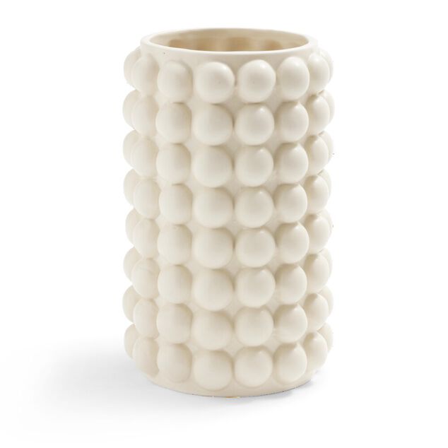 Vase céramique bubble blanc crème Ø13xH21cm