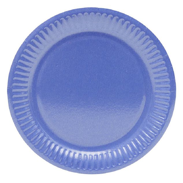 Lot de 10 assiettes en carton Ø18cm bleu nuit