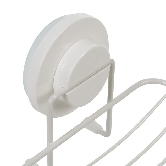 Porte savon blanc &agrave; ventouse blanc