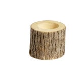 Bougeoir en bois forme rondin Ø7xH5cm