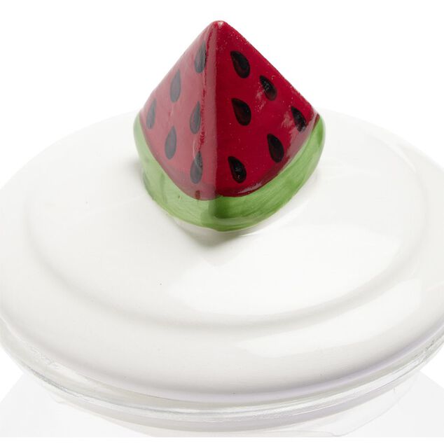 Bonbonni&egrave;re avec d&eacute;coration en forme de fruits
