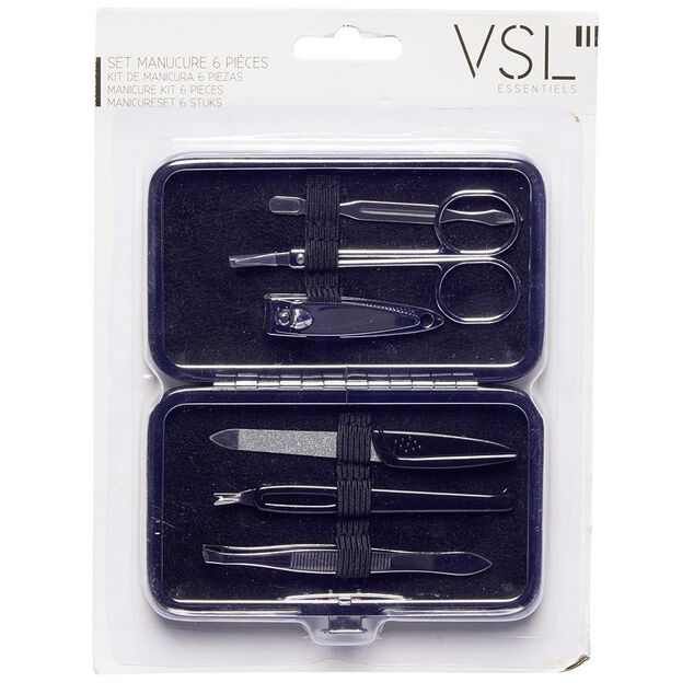 Set manucure 6 pi&egrave;ces Spring fleuri, gris