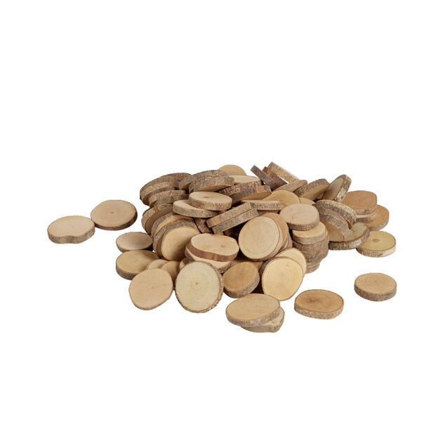 Mini rondin de bois &Oslash;5cm dans filet 100 pi&egrave;ces