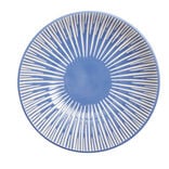 Assiette &agrave; soupe Rio fa&iuml;ence bleue et blanche &Oslash;20cm