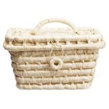 Malle d&eacute;corative en fibre naturelle