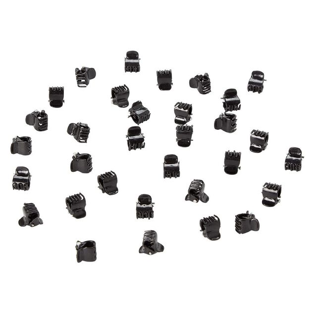 Mini pince plastique noir x32