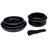 Batterie de cuisine 6 pièces aluminium noir